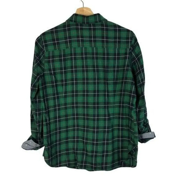 Tommy Hilfiger Green & Blue Square Plaid Long Sleeve Button Down S - Picture 2 of 4